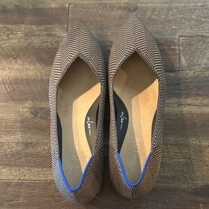 Rothy’s High Point Herrringbone Pattern Chunky Heel